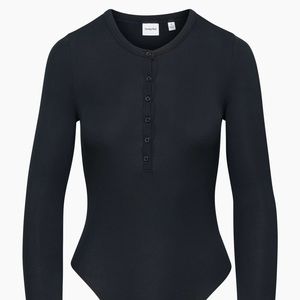 Aritzia Sunday Best Henley Bodysuit